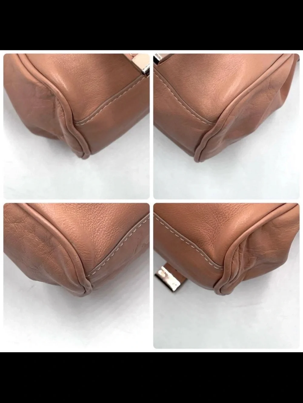 Mulberry Blush Pink Leather Satchel with Gold Hardware